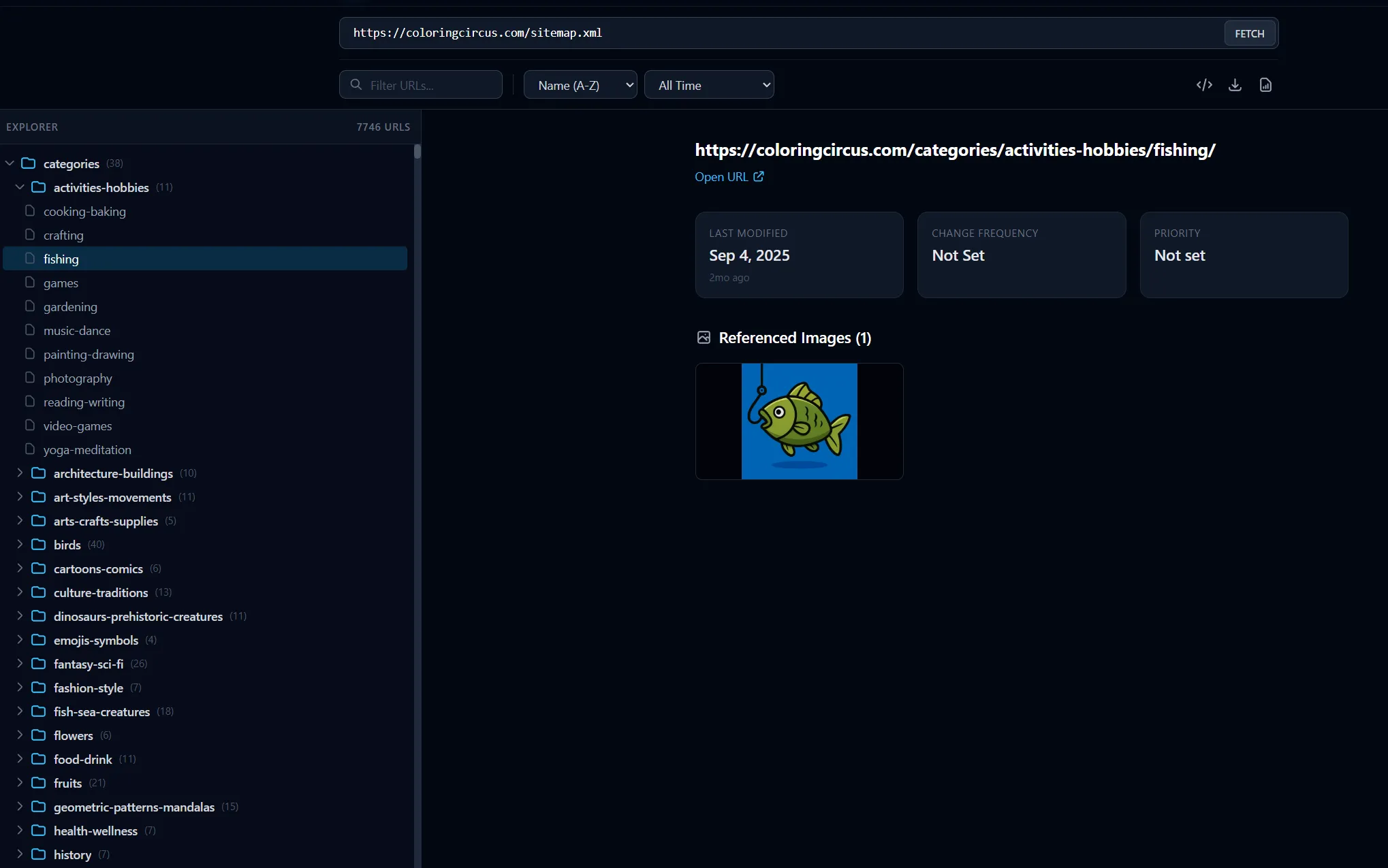 Sitemap Explorer Tool Preview